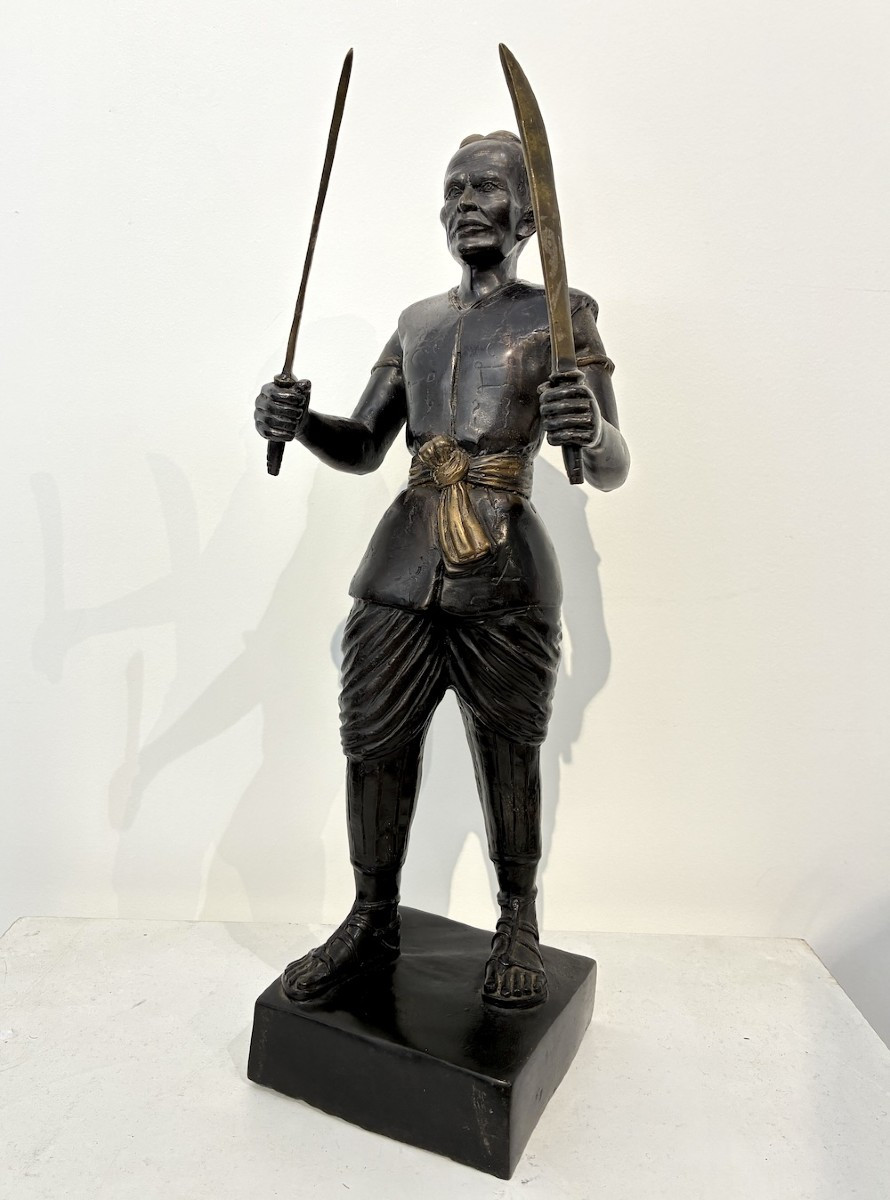 Japanese Warrior With Two Swords – 20th Century