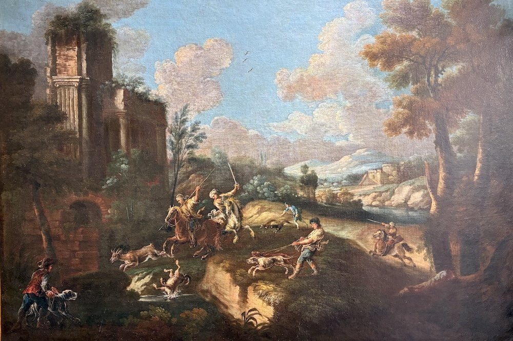 Large Hunting Scene - Early 18th Century-photo-2