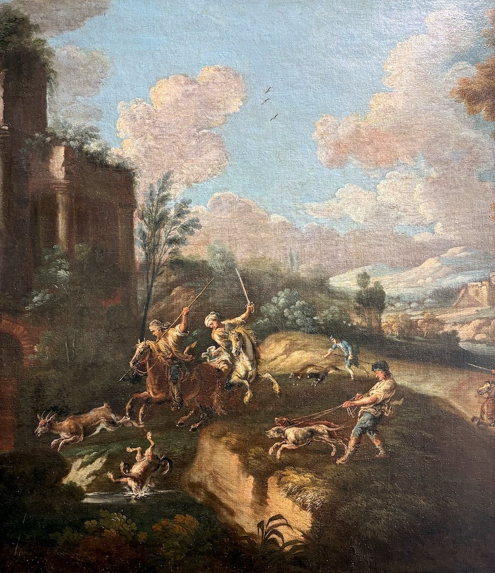 Large Hunting Scene - Early 18th Century-photo-3