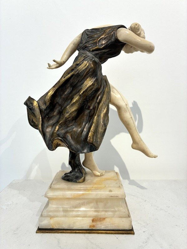 Chryséléphantine  - "La danseuse"-photo-3