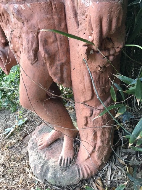 Large Female Statue In Terracotta - Spirit Of The XVIIIᵉ Century-photo-2