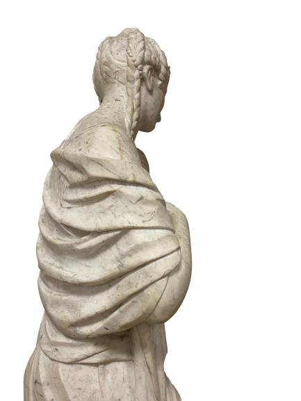 Very Large Marble Sculpture Signed Jean-baptiste Boudard (c.1715-1773)-photo-4