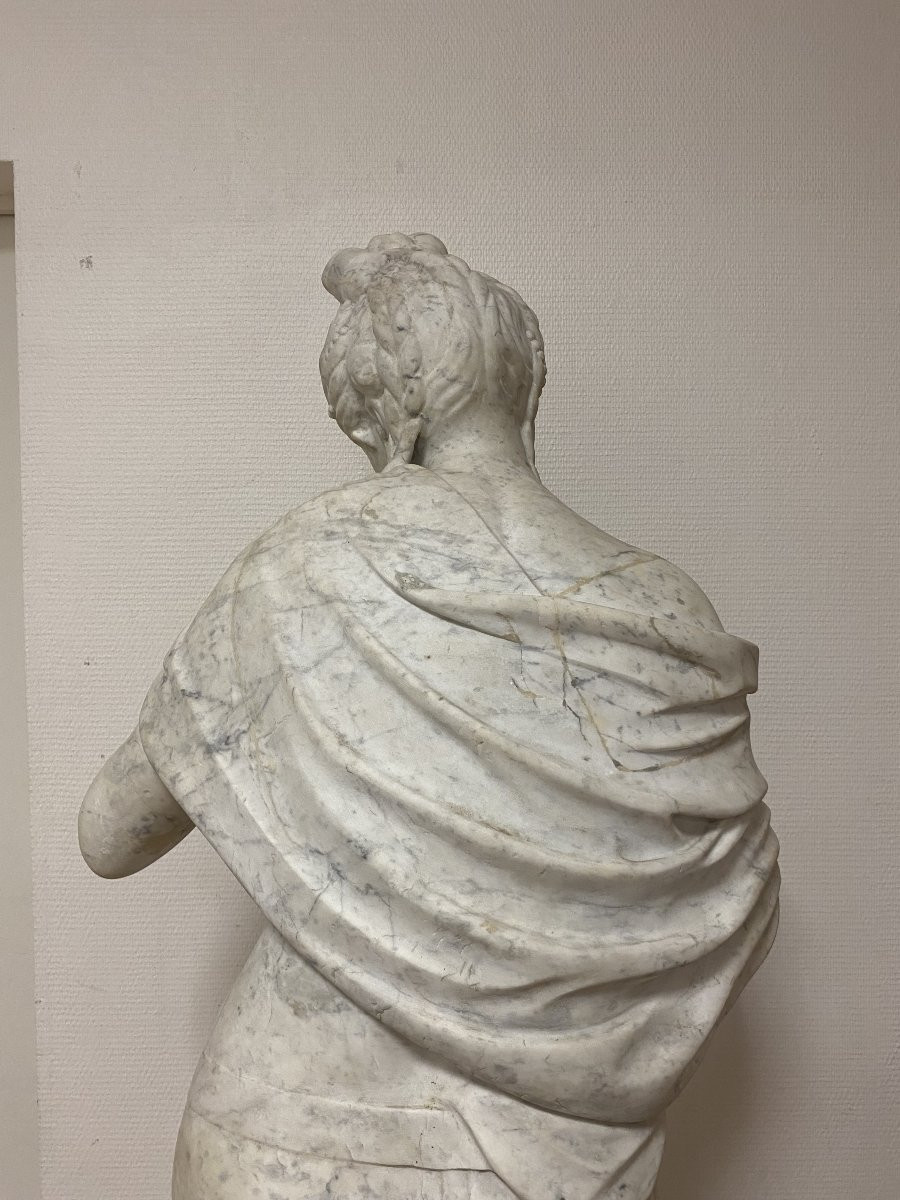 Very Large Marble Sculpture Signed Jean-baptiste Boudard (c.1715-1773)-photo-1