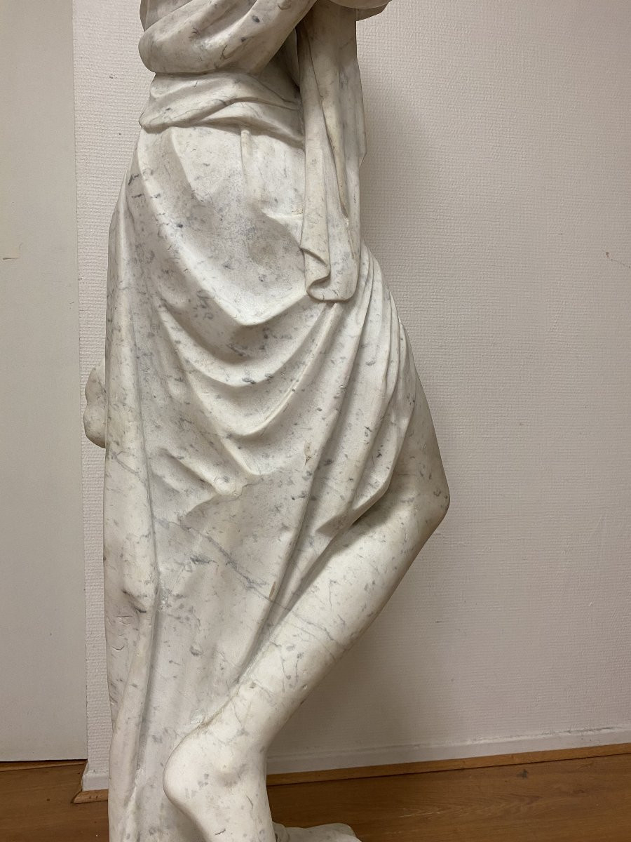 Very Large Marble Sculpture Signed Jean-baptiste Boudard (c.1715-1773)-photo-6