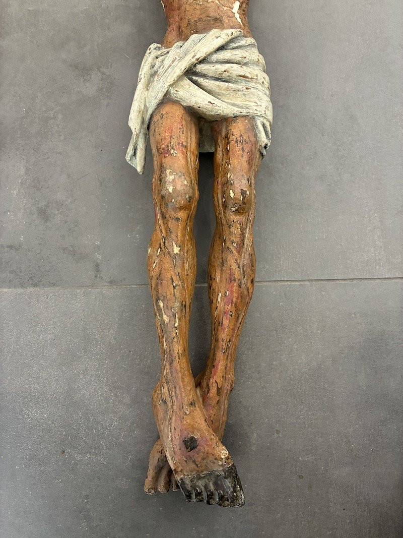 Christ In Carved Wood - 17th Century-photo-4