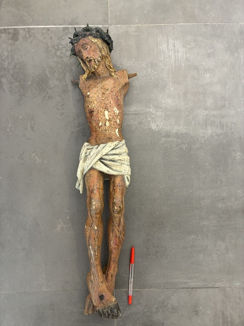 Christ In Carved Wood - 17th Century-photo-3