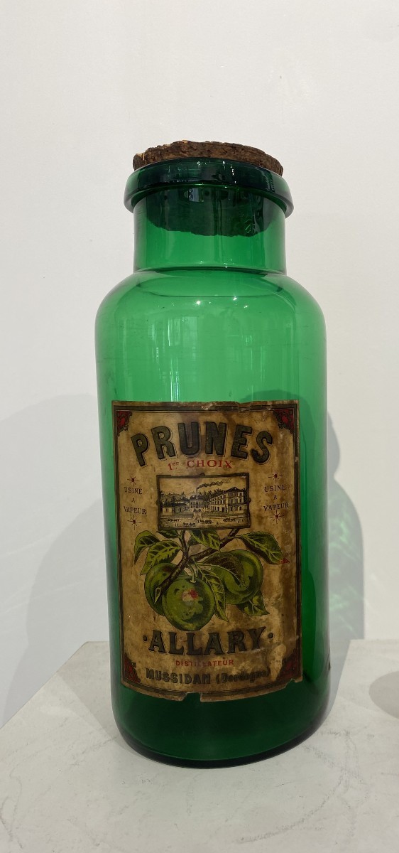 Pot à prunes - étiquette « Prunes Allary – Mussidan (Dordogne)
