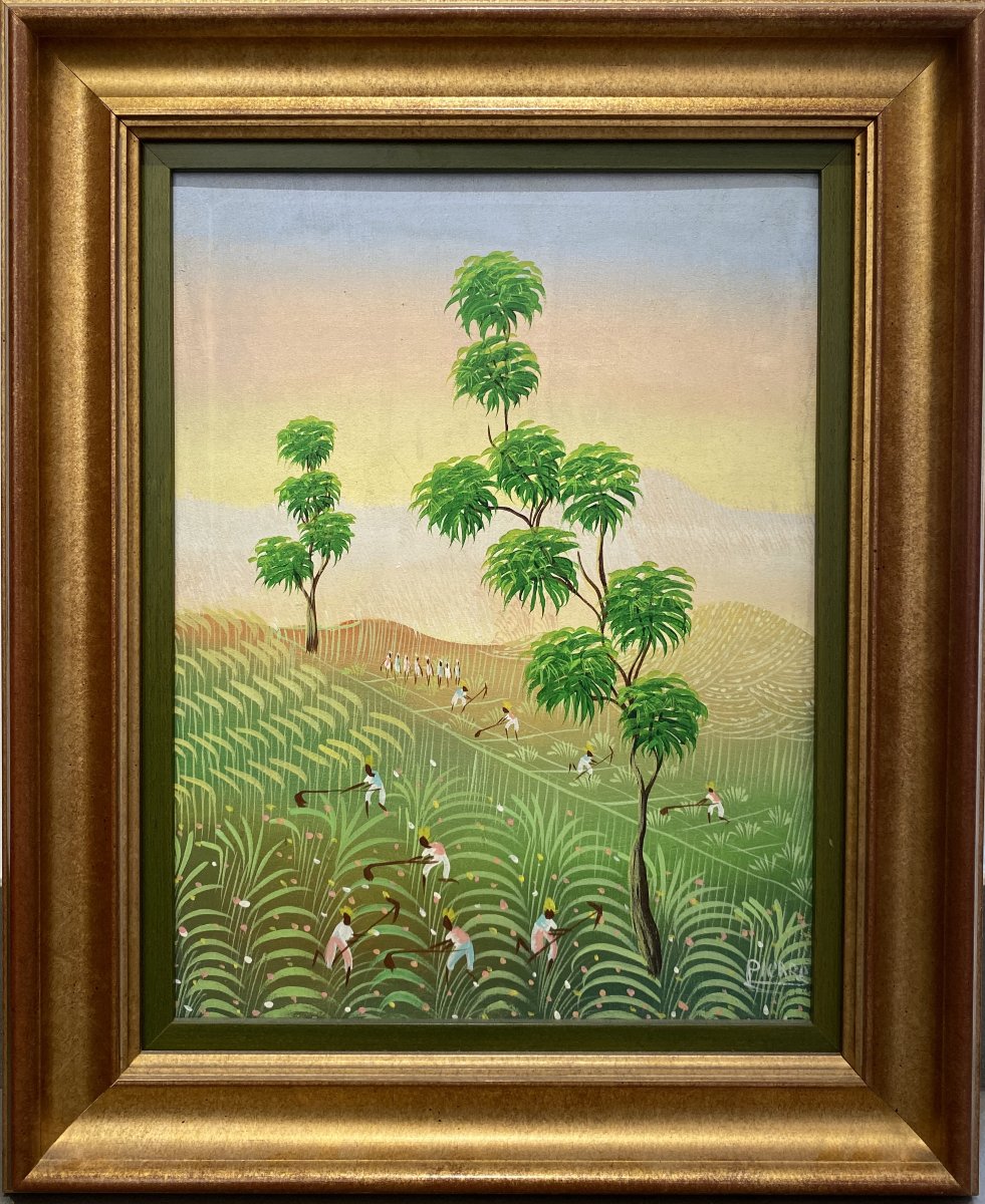 Peintre Haitien - Oil On Canvas Signed Lower Right Pierre