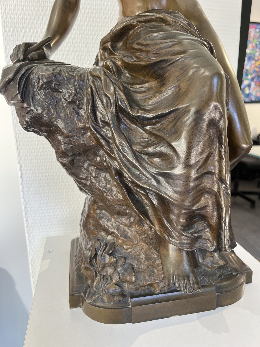 Henri-Léon Gréber (1855-1941) Sculpture "La pensée"-photo-2