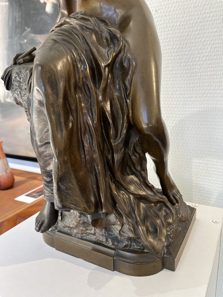 Henri-Léon Gréber (1855-1941) Sculpture "La pensée"-photo-3