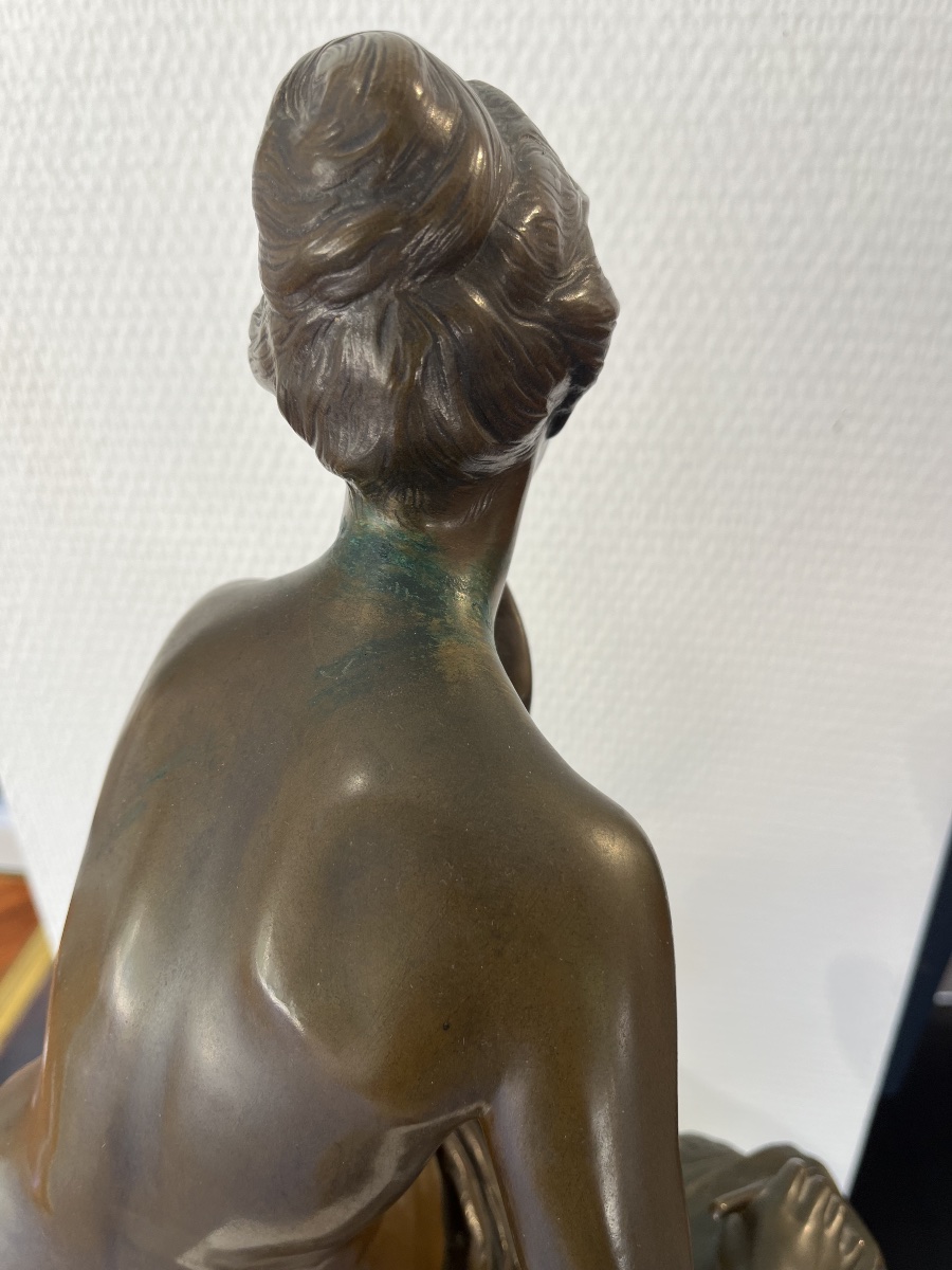 Henri-Léon Gréber (1855-1941) Sculpture "La pensée"-photo-4