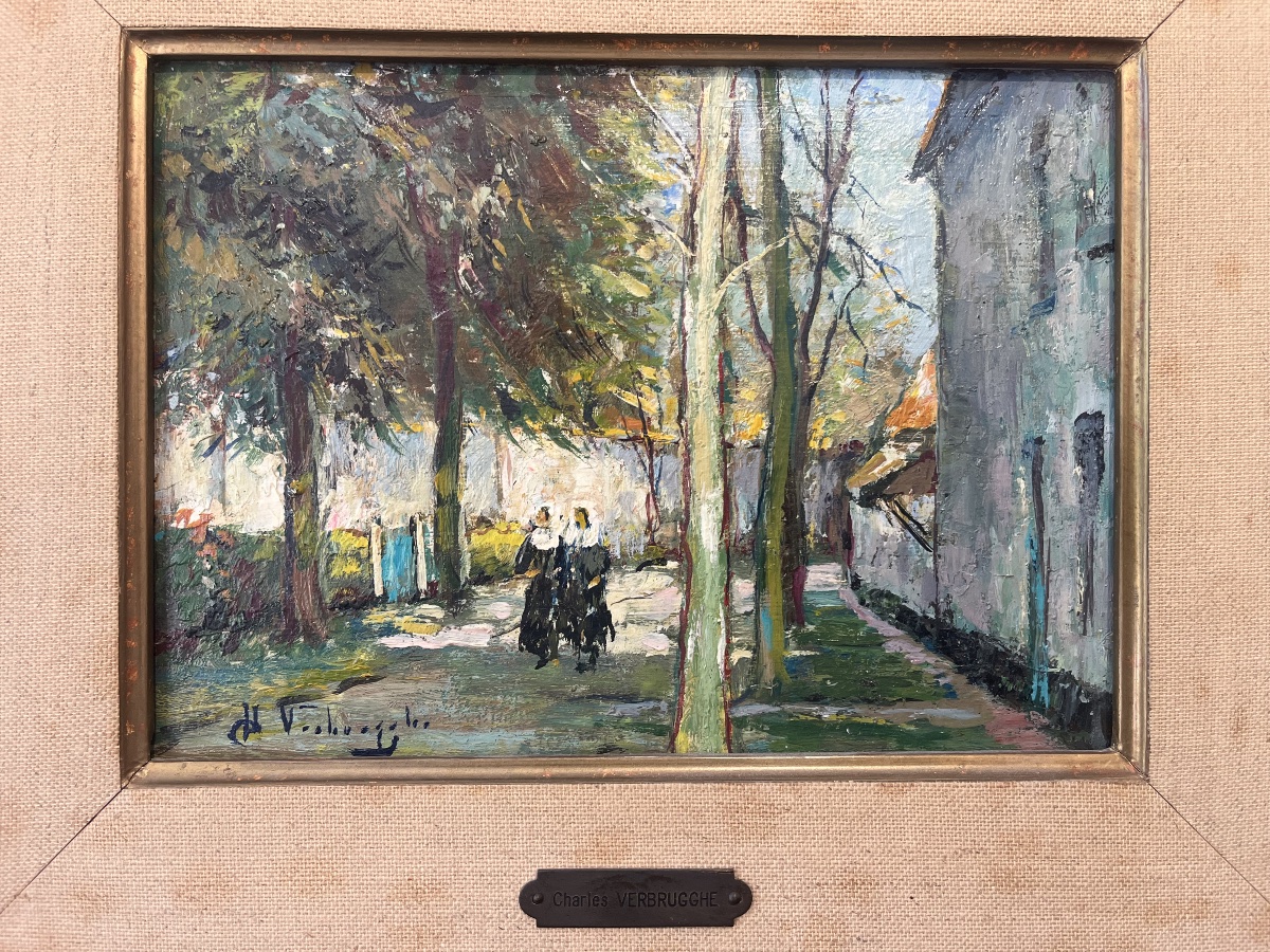 Charles Verbrugghe (1863-1920) "Béguinage de Bruges"-photo-3