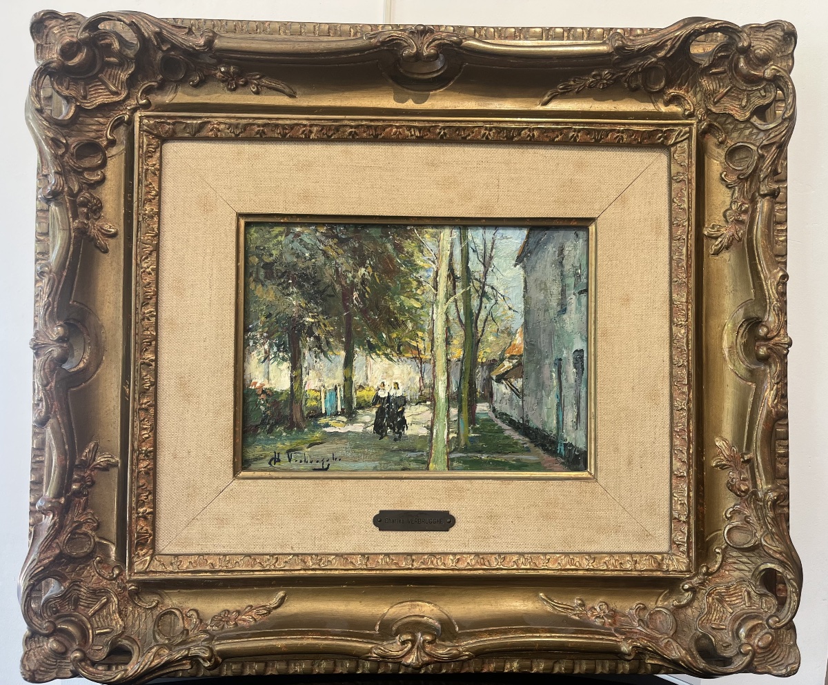 Charles Verbrugghe (1863-1920) "Béguinage de Bruges"