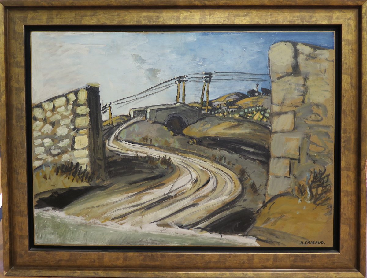 Chabaud Auguste : Pont et Mas de gratte semelle