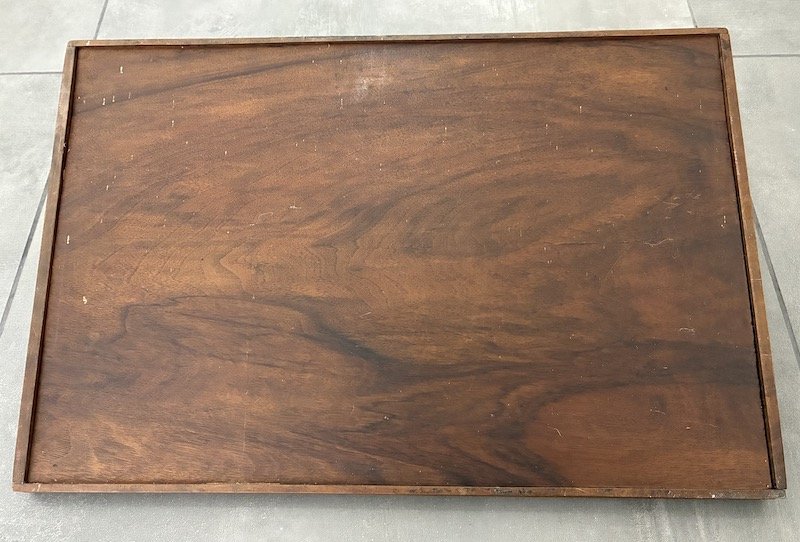 Art Nouveau Serving Tray Signed By Gallé – Wood Marquetry Featuring Sunflowers-photo-1