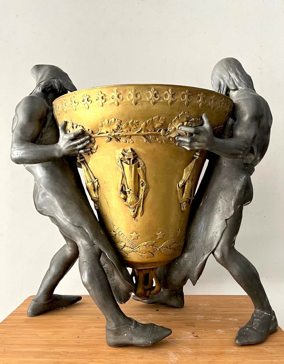 Louis Albert-lefeuvre (1845-1924) « Les Fondeurs De Cloches Du Moyen âge » -photo-1