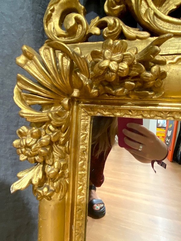 Carved Wooden Mirror - Louis XV Style -photo-3