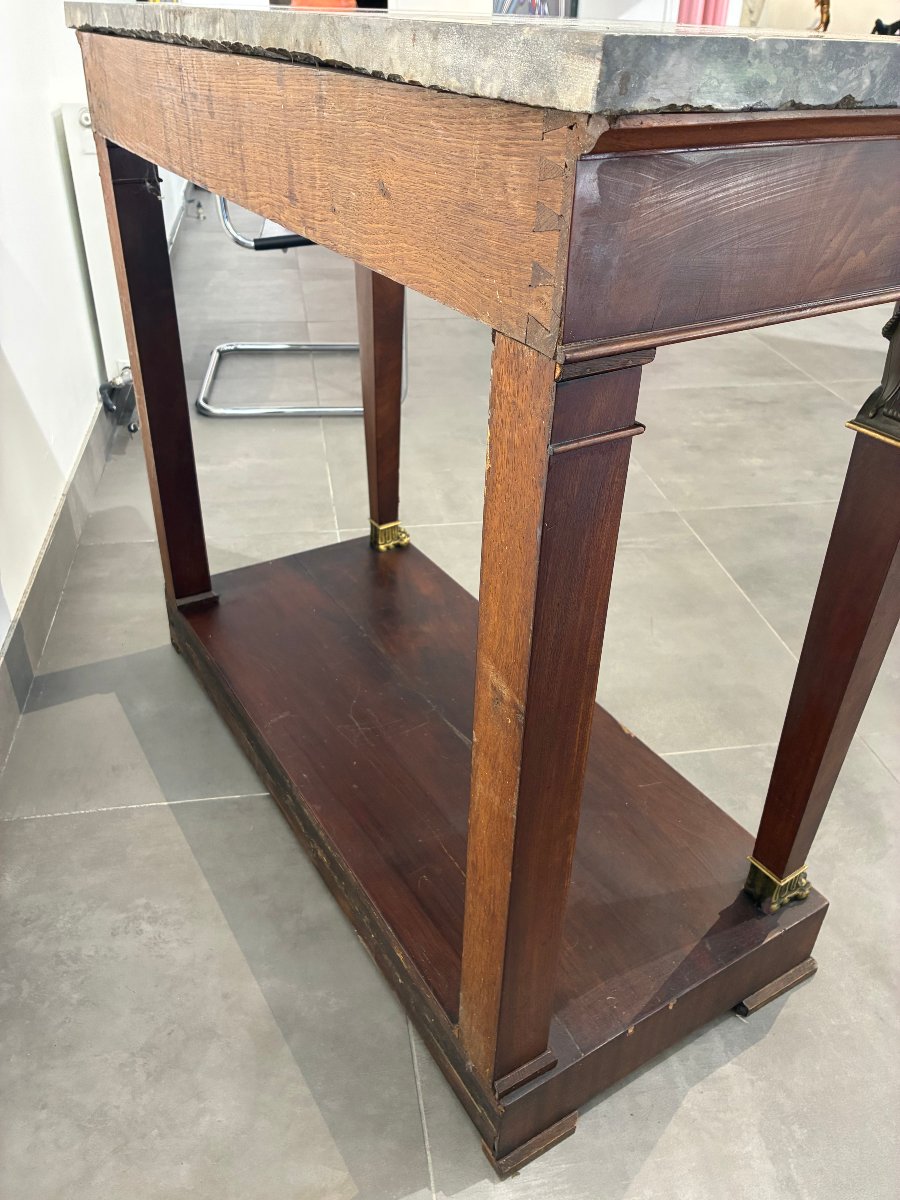 "return From Egypt" Console Table In Mahogany Veneer-photo-7