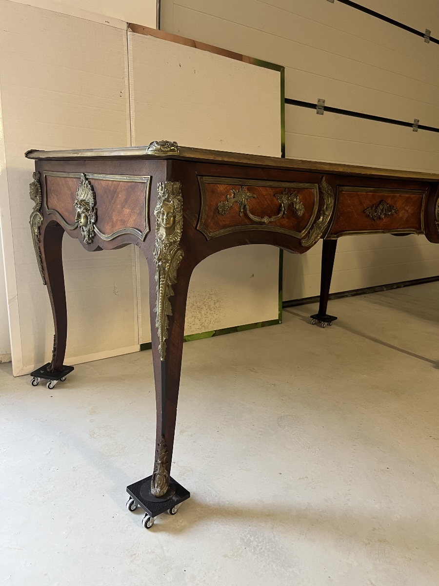 Bureau plat style Louis XV des années 1880/1900-photo-1
