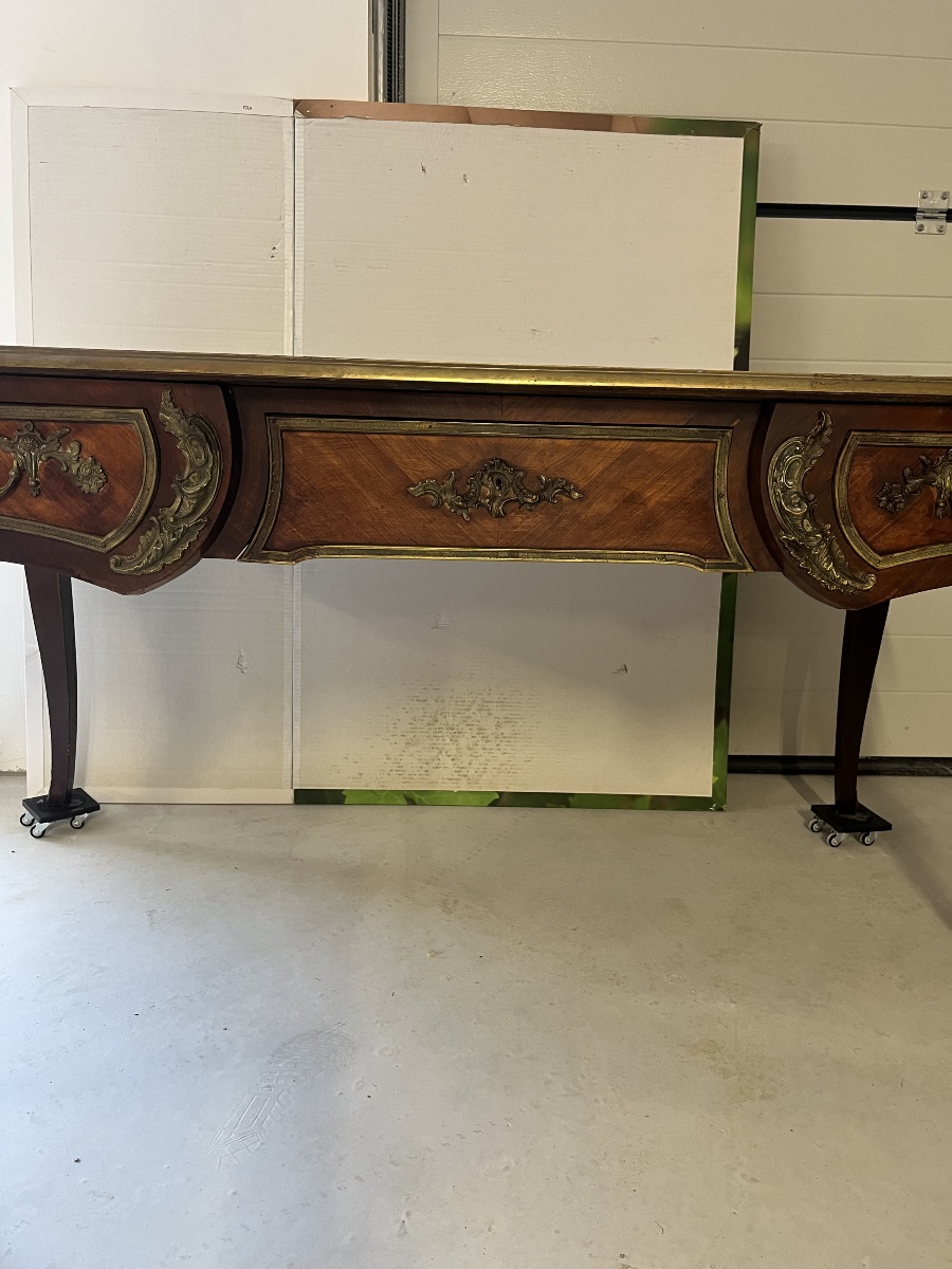 Bureau plat style Louis XV des années 1880/1900-photo-2