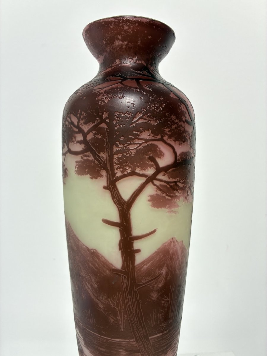 Grand vase verre multicouche signé Richard-photo-3