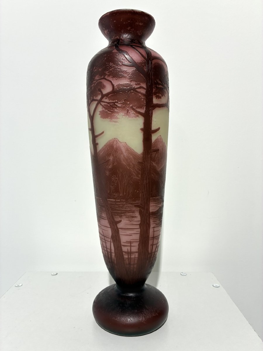 Grand vase verre multicouche signé Richard-photo-4