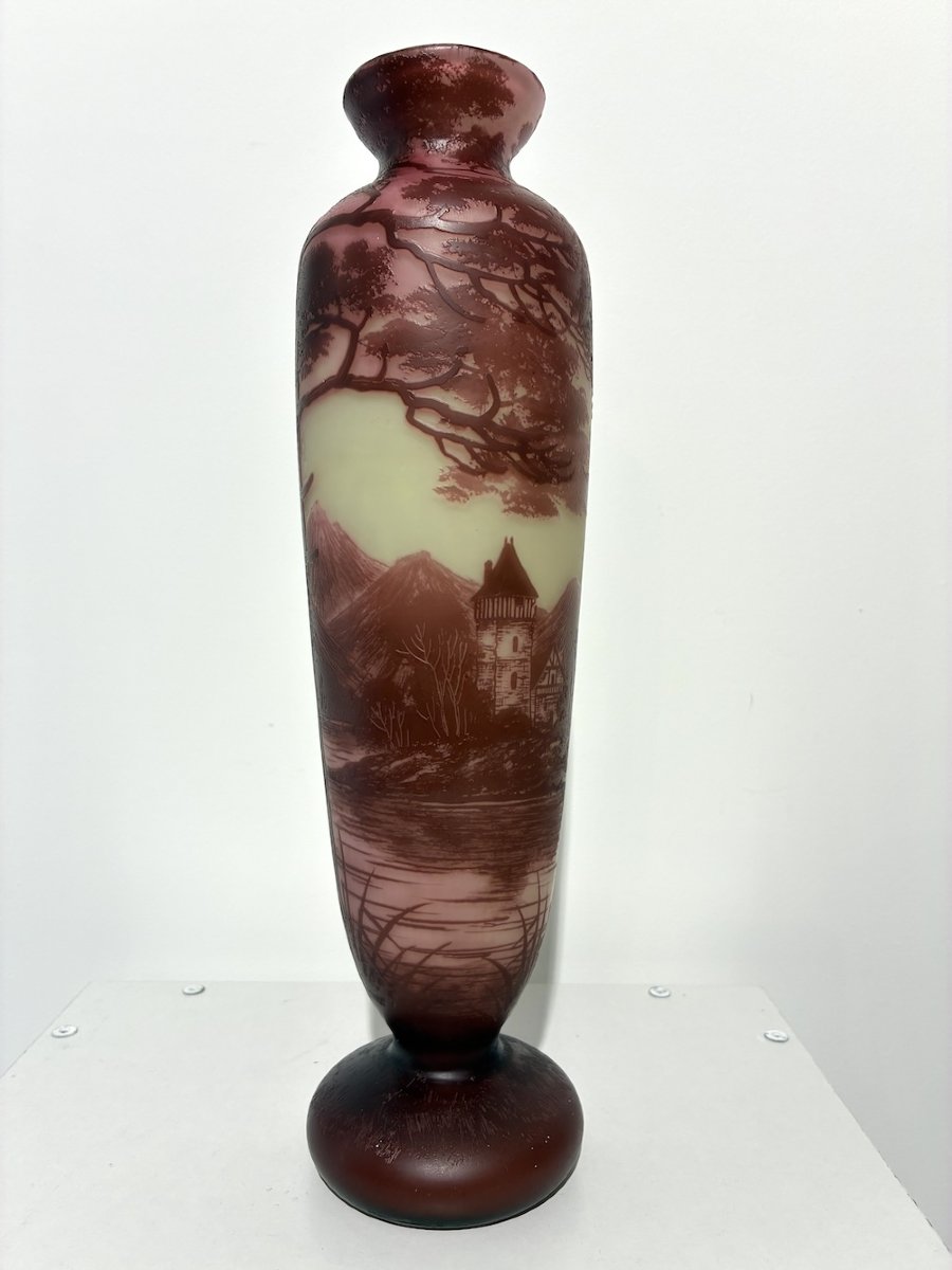 Grand vase verre multicouche signé Richard-photo-1