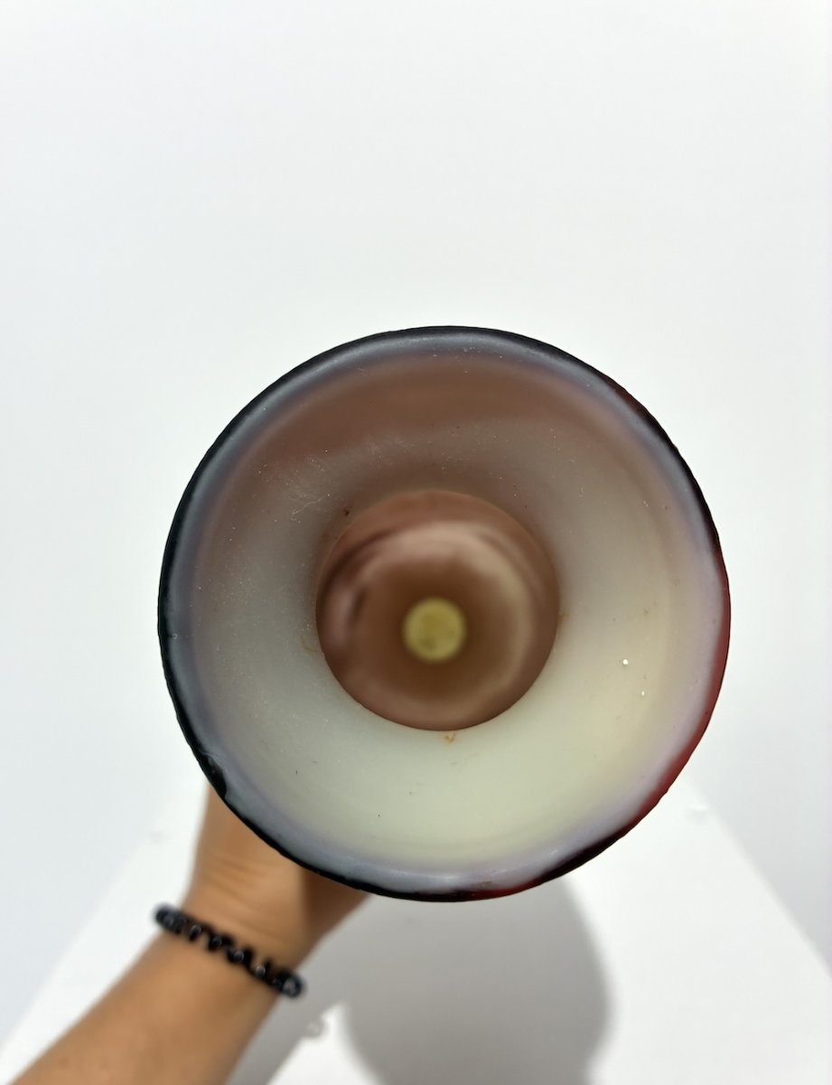 Grand vase verre multicouche signé Richard-photo-2