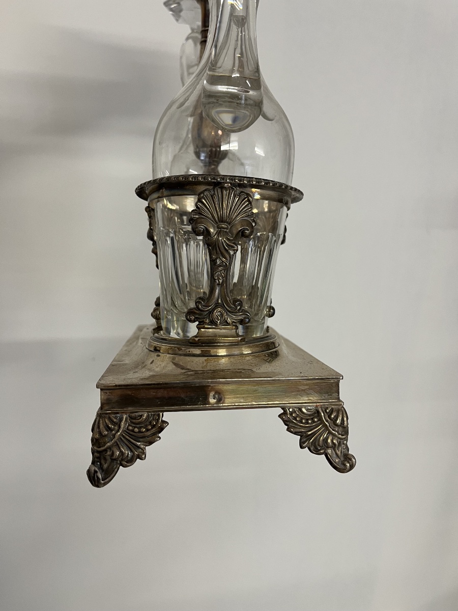 Oil And Vinegar Cruet With Minerva Hallmark-photo-4