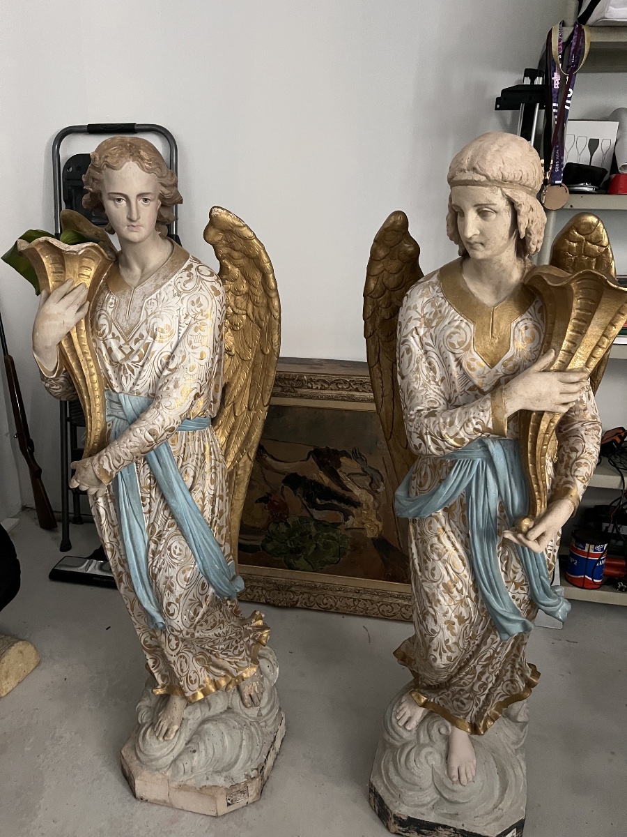 Pair Of 19th-century Religious Statues -photo-4