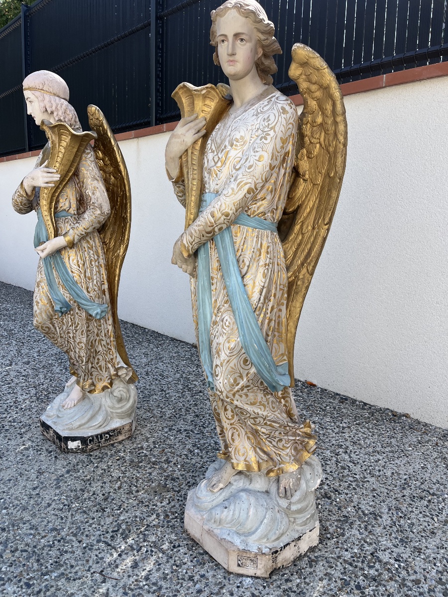 Pair Of 19th-century Religious Statues -photo-3