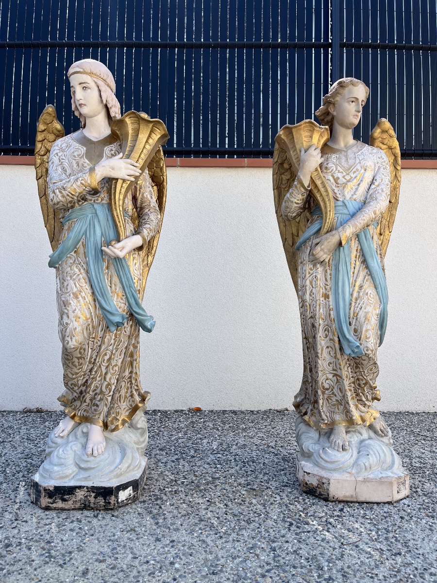 Pair Of 19th-century Religious Statues 