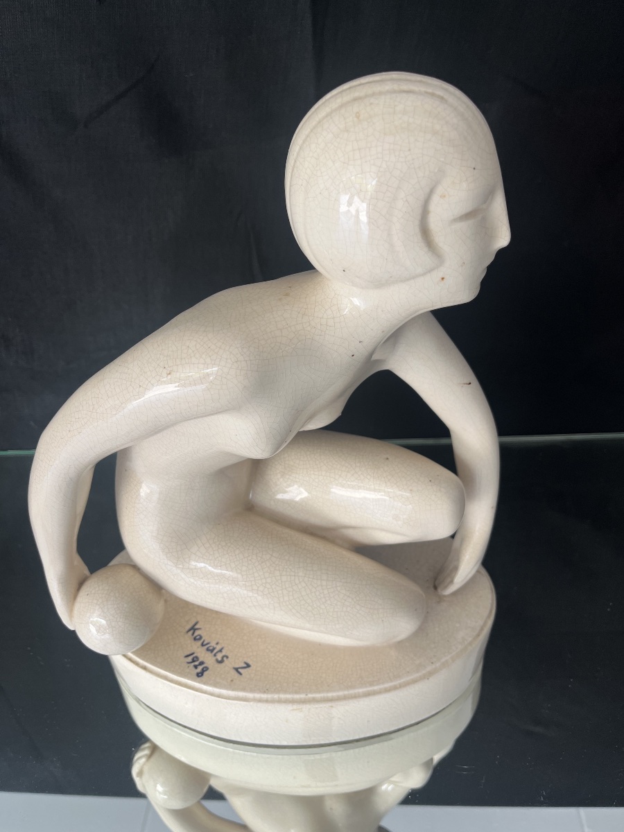 Sculpture en faïence craquelés 1925-photo-2
