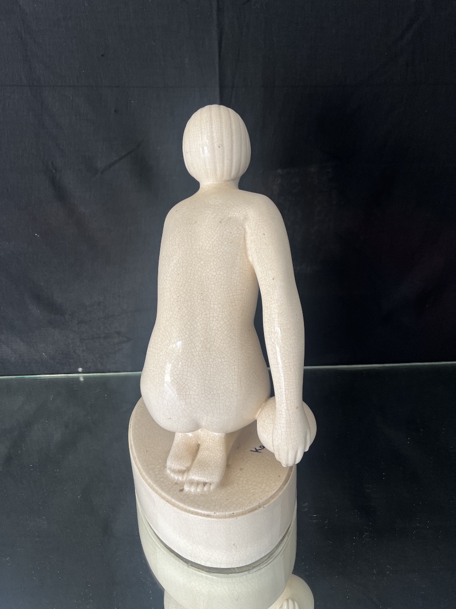 Sculpture en faïence craquelés 1925-photo-4