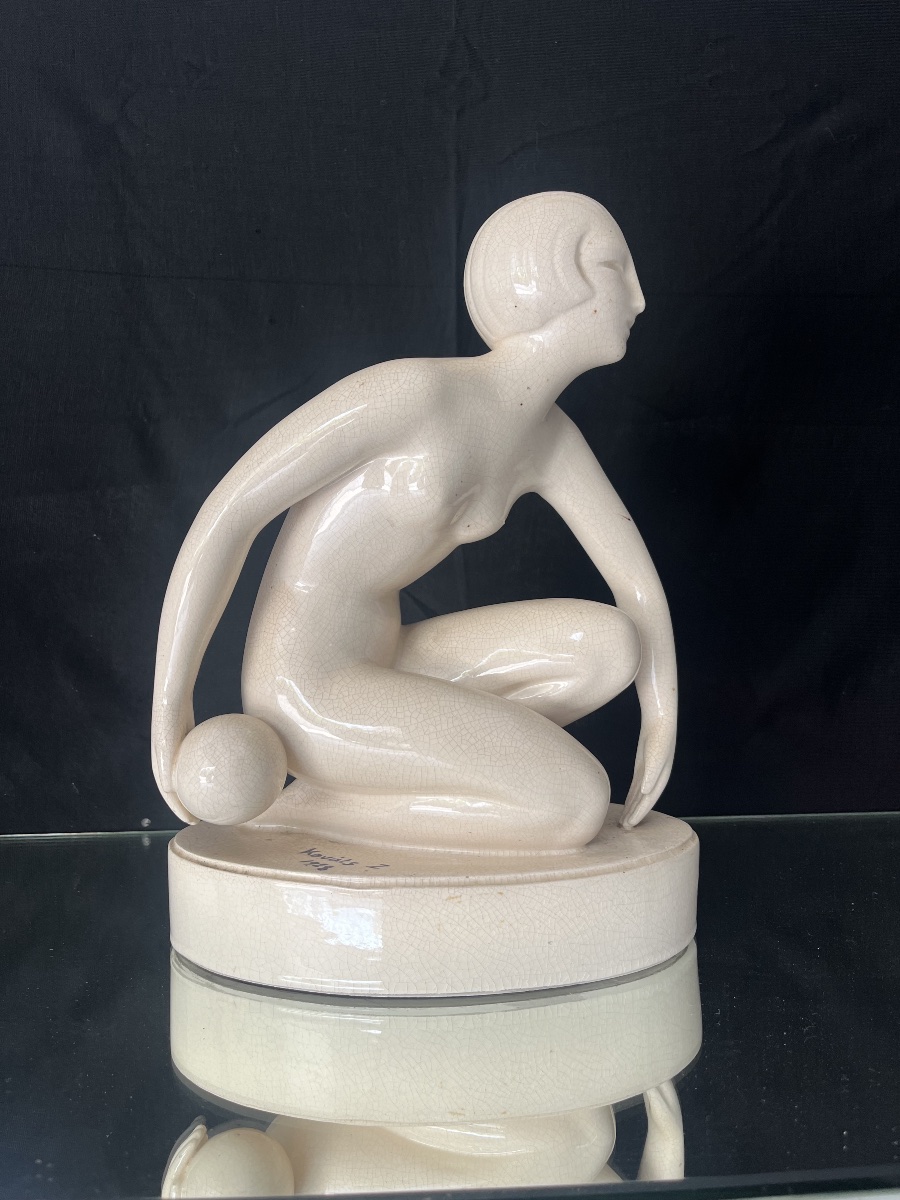 Sculpture en faïence craquelés 1925