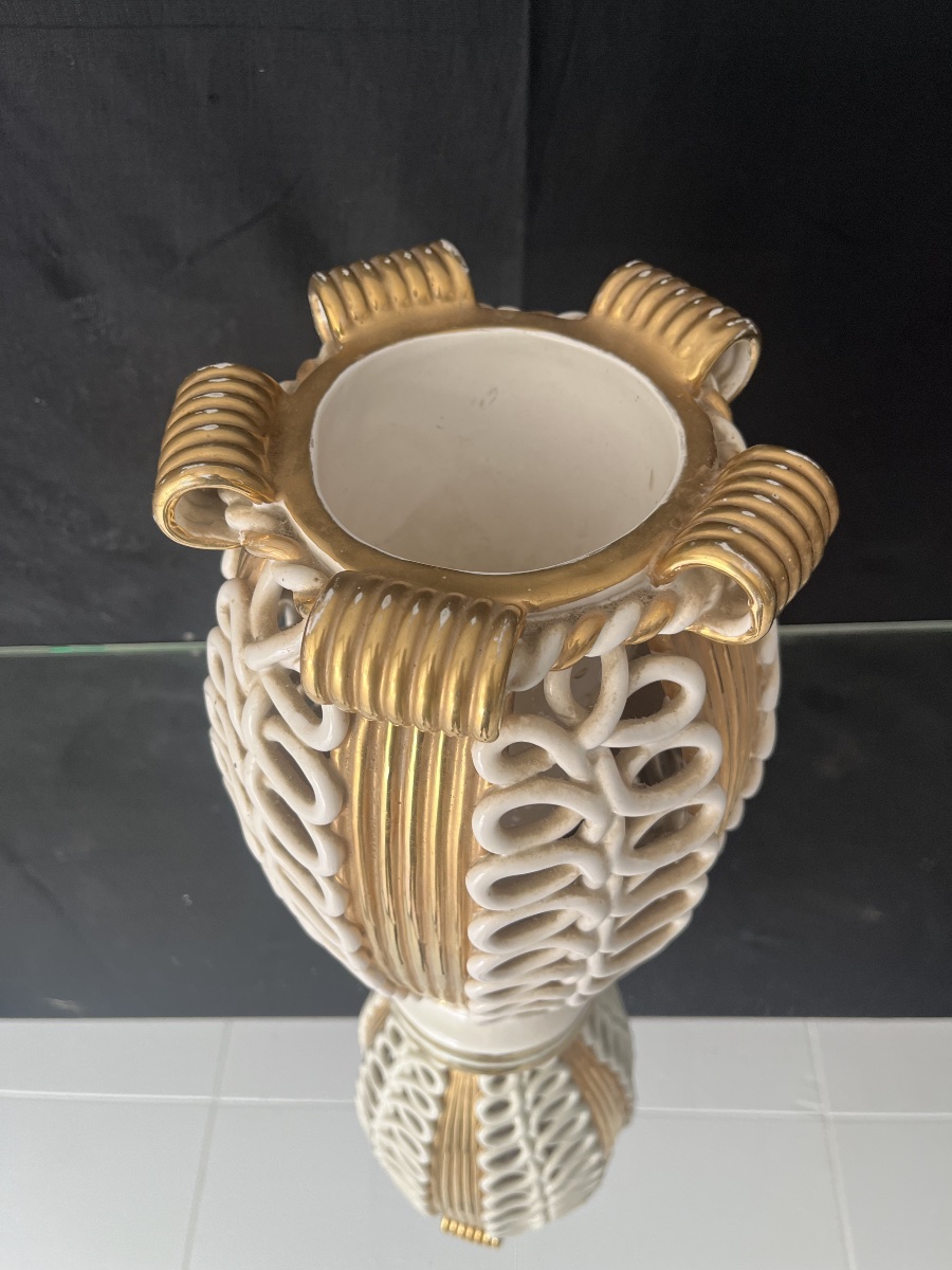 Large 1950s Earthenware Vase -photo-3