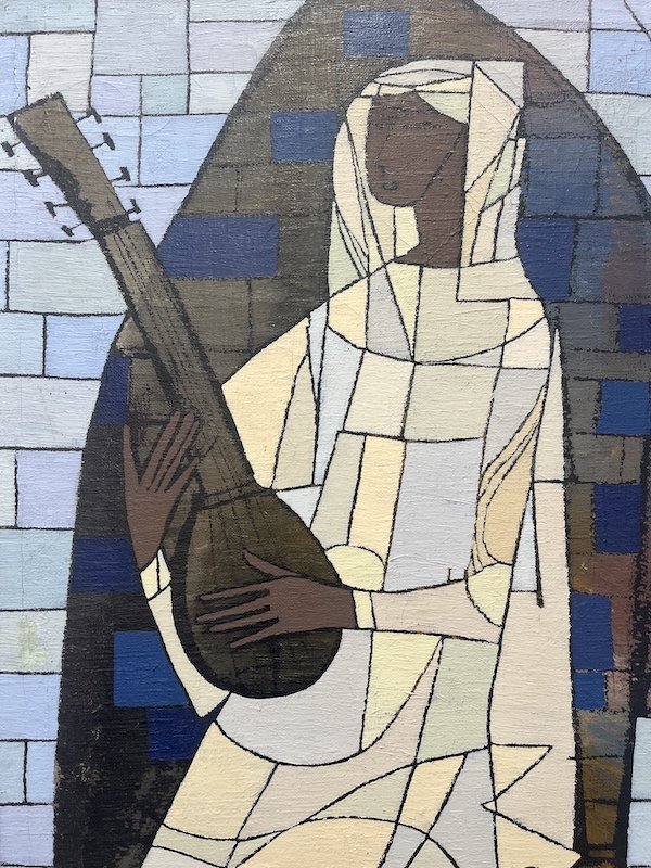 Jacques Fauché (1927-2013) - La femme à la Mandoline-photo-2
