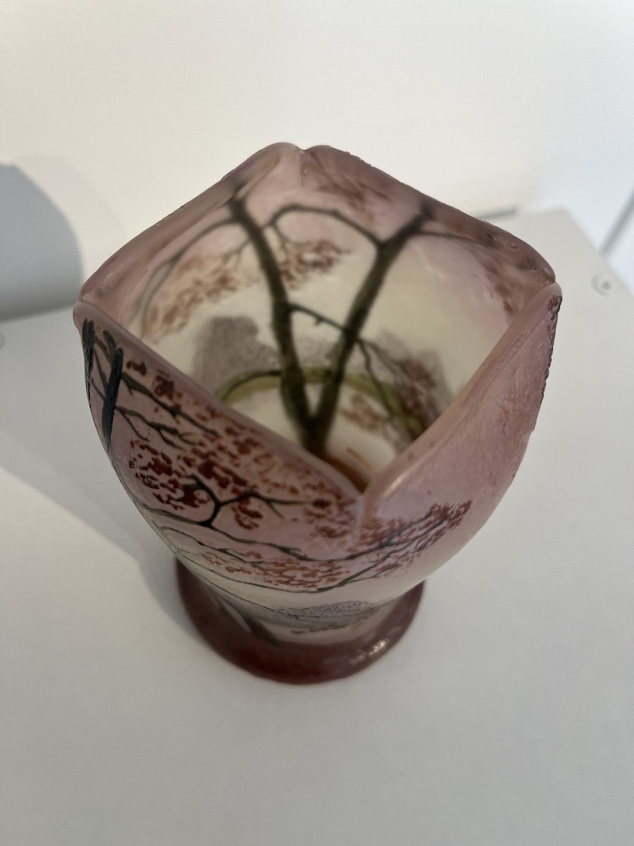 Vase Legras – Paysage automnal-photo-3