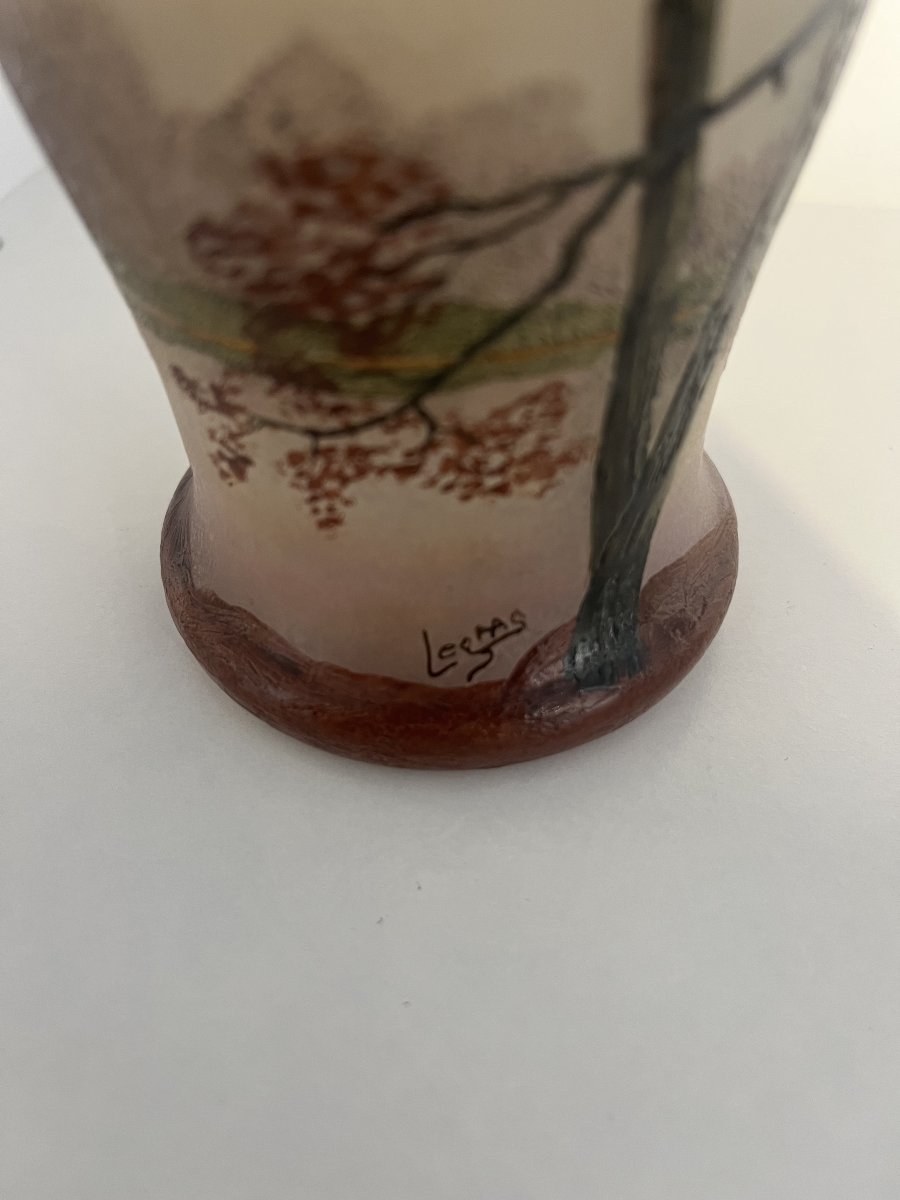 Vase Legras – Paysage automnal-photo-4