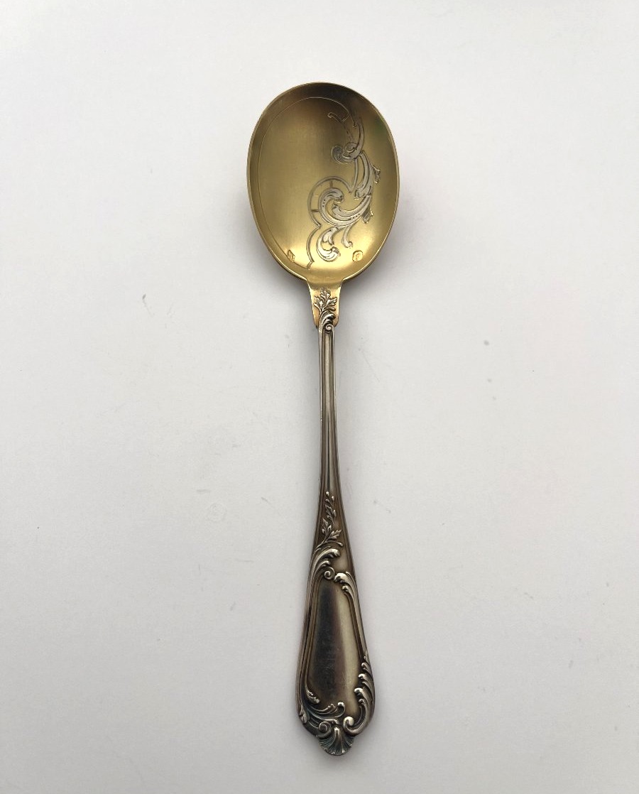 Ensemble de 12 cuillères en argent massif vermeil – Poinçon Minerve