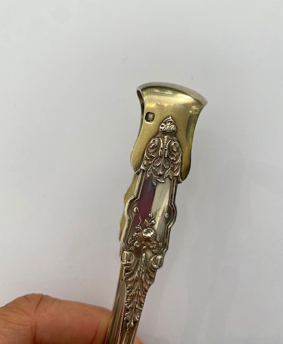 Antique Silver Ice Tongs – Minerva Hallmark-photo-2