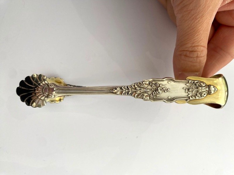 Antique Silver Ice Tongs – Minerva Hallmark-photo-4