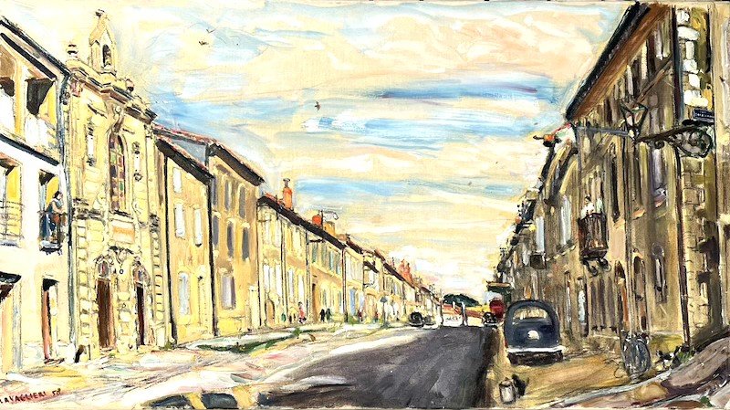 Mario Cavaglieri (1887 - 1969) "Auch, rue de Metz" -photo-3