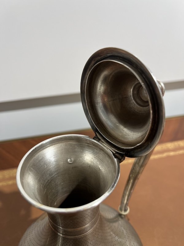 Belle cafetière ancienne en argent massif-photo-3