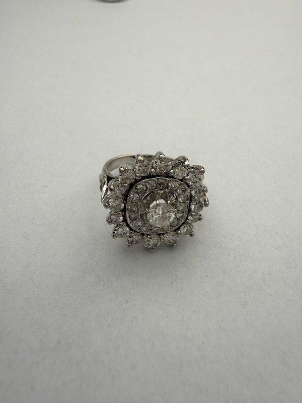  Magnifique bague marguerite en or blanc-photo-2