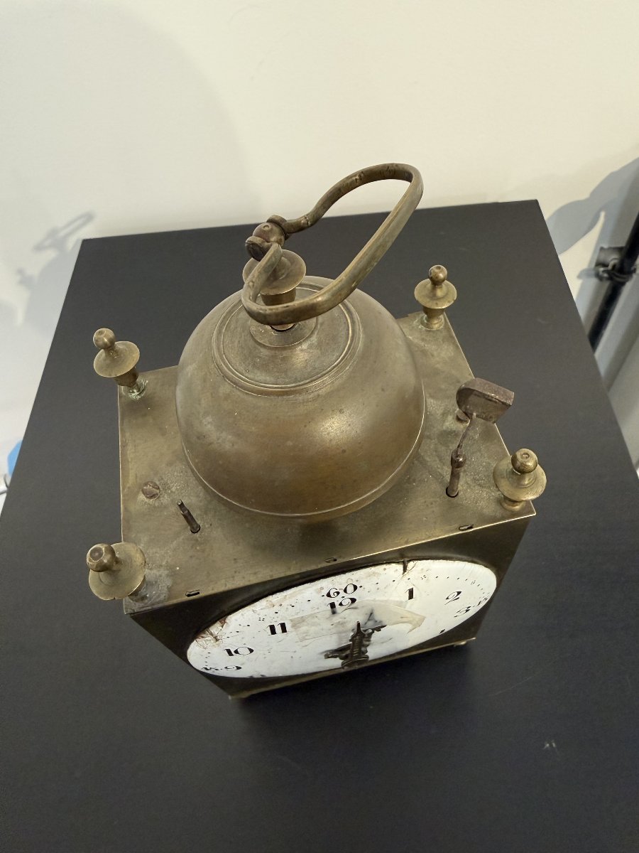 Pendule capucine de voyage d’époque XVIIIᵉ siècle  -photo-6