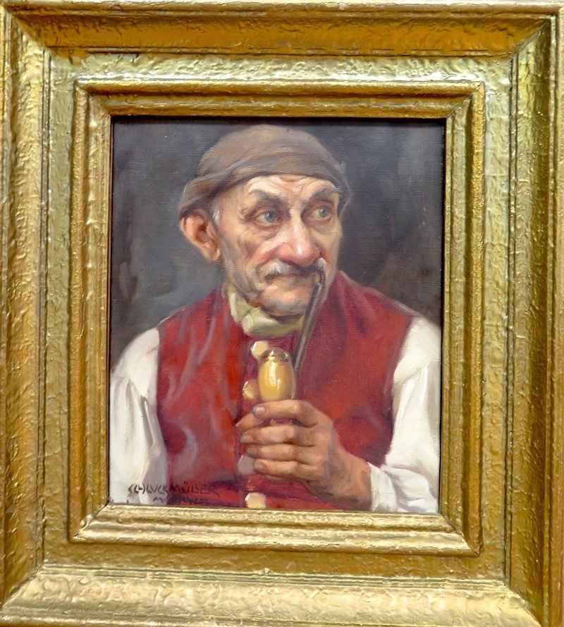 Fritz Schluckmuller (XIX - XXème) - Paire d'huile sur toile -photo-2