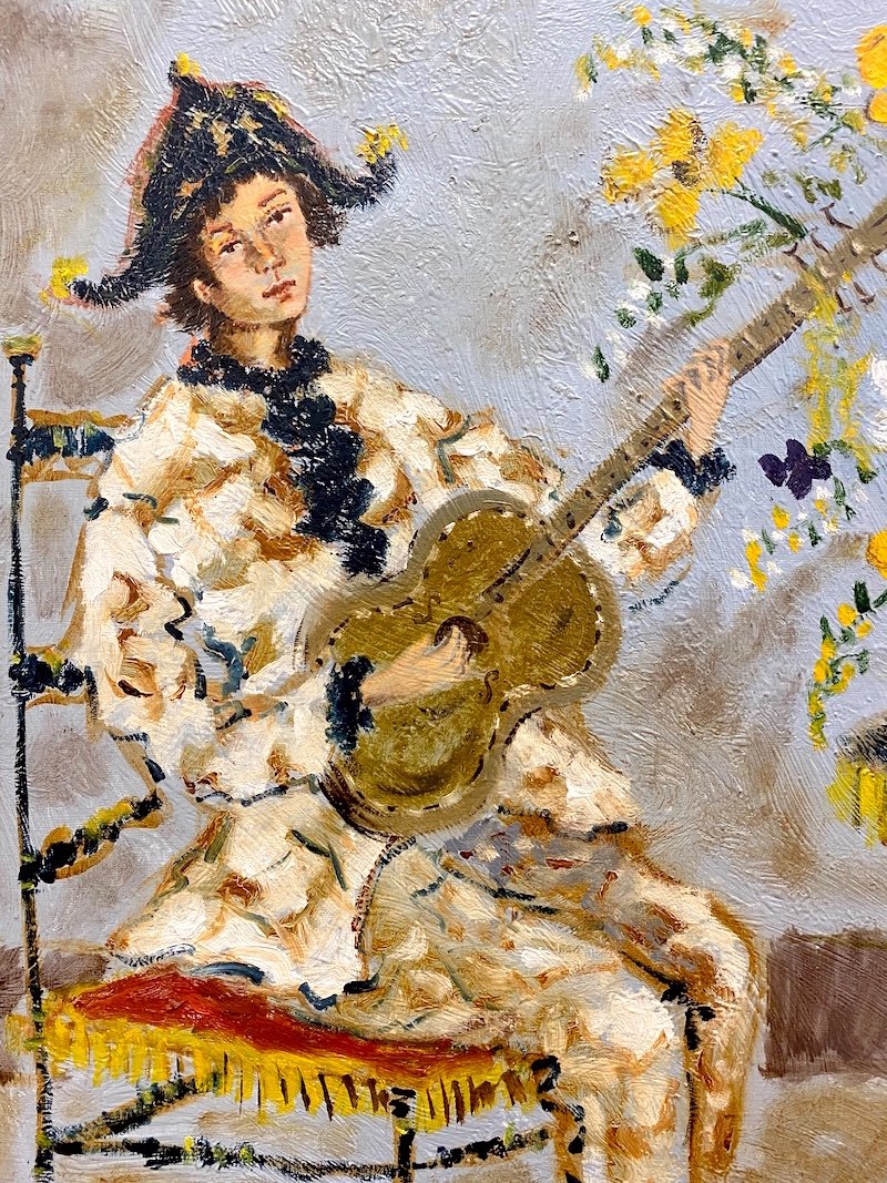Huile sur toile de Claude TABET (1924 - 1979) - Le Guitariste -photo-4