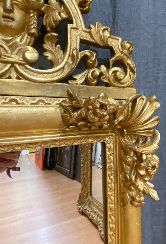 Miroir en bois sculpté - Style Louis XV-photo-2