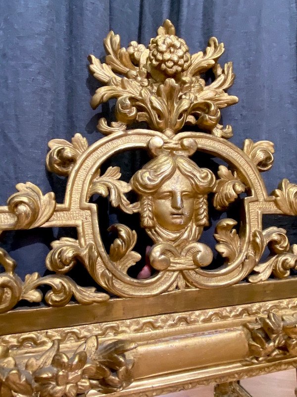 Miroir en bois sculpté - Style Louis XV-photo-4